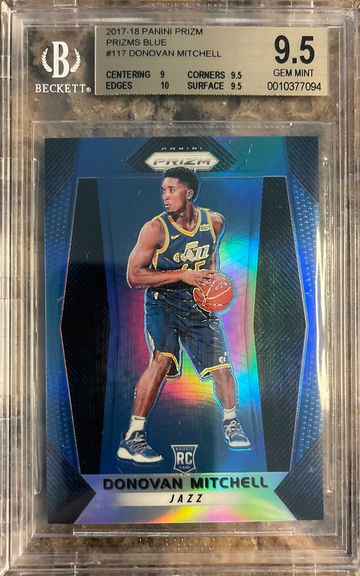 2017 Panini Prizm Donovan Mitchell Blue 181/199 BGS 9.5