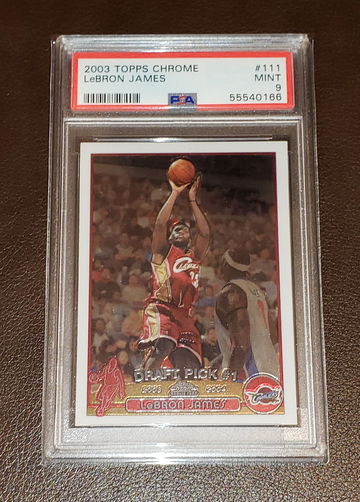 2003 Topps Chrome LeBron James #111 Rookie RC PSA 9 MINT