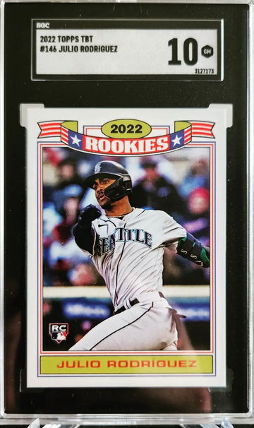 2022 Topps Throwback Thursday #146 Julio Rodriguez SGC 10 PR: 4512