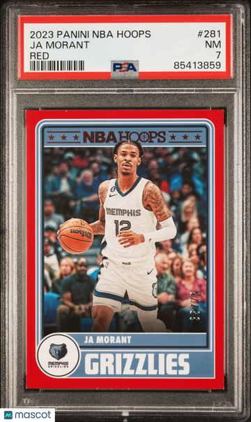 2023 Panini NBA Hoops Ja Morant #281 Red PSA 7