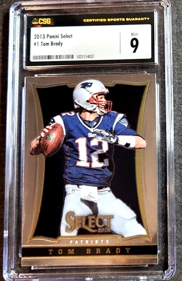 2013 Panini Select #1 TOM BRADY CSG 9 MINT 1ST YEAR Patriots Buccaneers #12 MVP