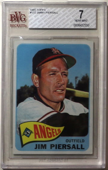 1965 Topps #172 Jim Piersall BVG 7 NEAR MINT