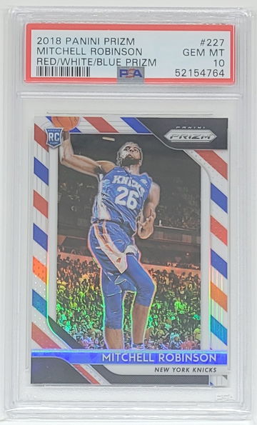 2018 Prizm Mitchell Robinson RWB SP RC #227 PSA 10 GEM MINT