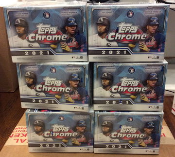2021 topps chrome baseball 6 box lot factory sealed