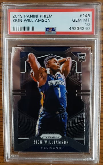 2019 panini prizm zion williamson #248 psa 10