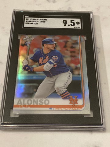 2019 Topps Chrome Pete Alonso Refractor RC #204 SGC 9.5