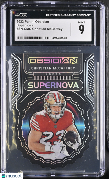 2022 Panini Obsidian Christian McCaffrey #SN-CMC Supernova CGC 9
