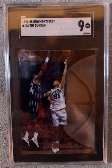 Tim Duncan 1997 Bowmans Best 