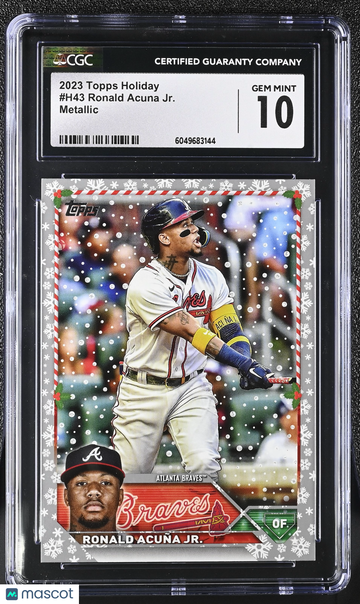2023 Topps Holiday Ronald Acuna Jr. #H43 Metallic CGC 10