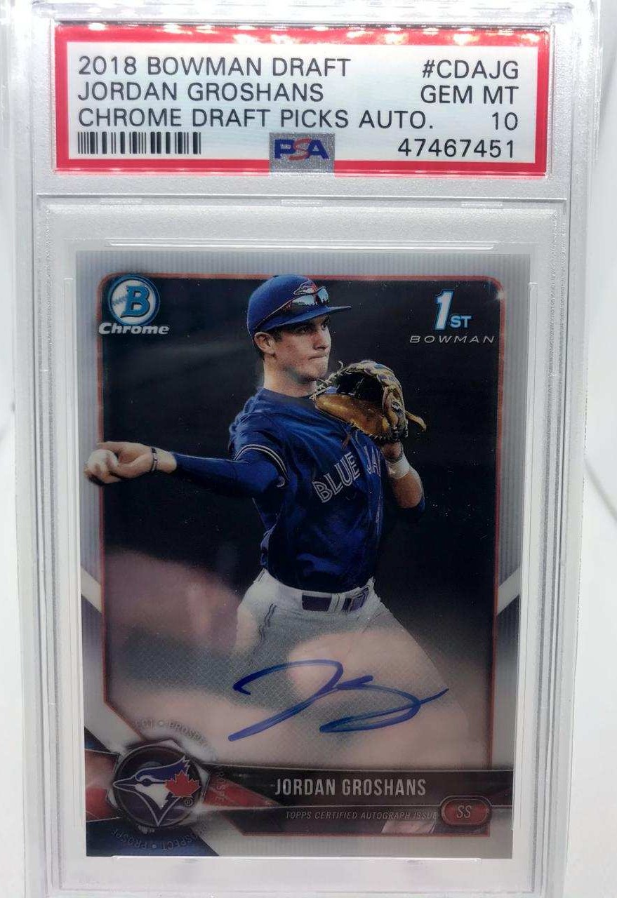 2018 Bowman Draft Chrome Auto Jordan Groshans 