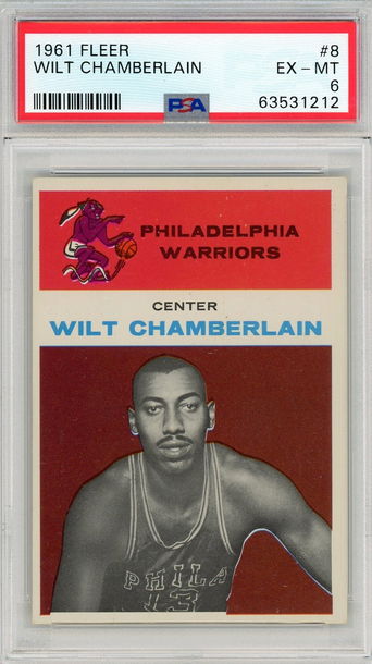 1961 Fleer Wilt Chamberlain Rookie #8 PSA 6