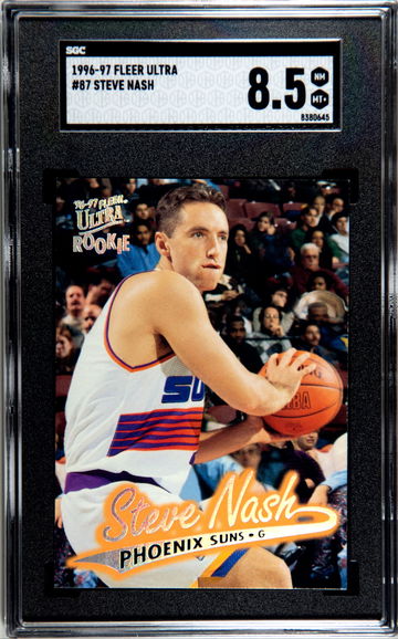 1996-97 Fleer Ultra Steve Nash #87 Rookie RC SGC 8.5 NM MT+