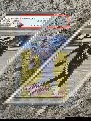 Jalen Hurts 2020 Panini Chronicles Luminance Rookie Pink Prizm PSA 10 GEM MINT