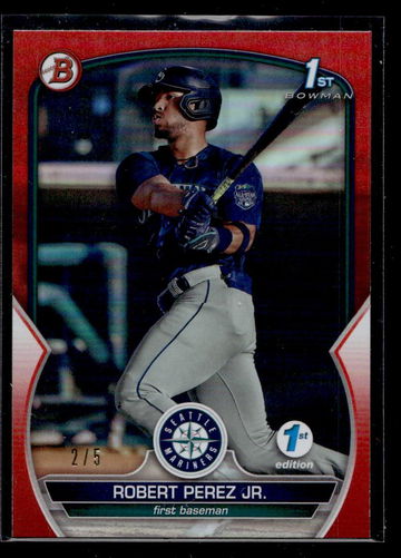 2023 Bowman #BPPF-124 Robert Perez Jr. Red 2/5 1st Edition