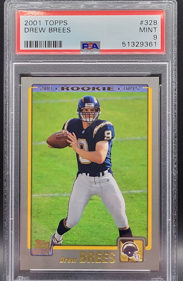2001 Topps #328 Drew Brees PSA 9