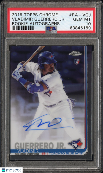 2019 Topps Chrome Rookie Autographs Vladimir Guerrero JR. #RA-VGJ PSA 10