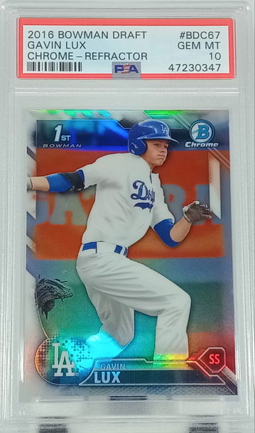 2016 Bowman Chrome Gavin Lux Refractor PSA 10