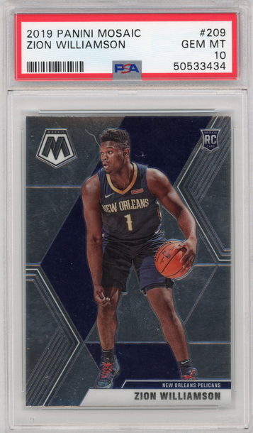 Zion Williamson RC Panini Mosaic PSA 10 #209
