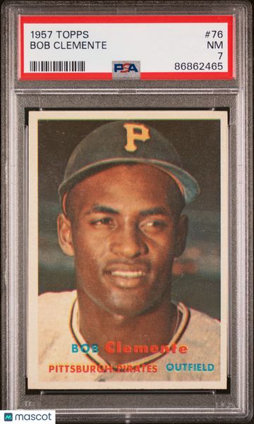 1957 Topps #76 Roberto Clemente Pirates PSA 7