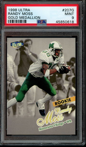 1998 Fleer Ultra Gold Medallion #207G Randy Moss PSA 9 MINT