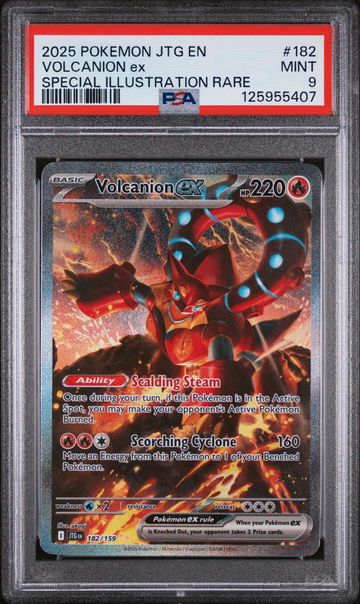 2025 Pokemon Scarlet and Violet Journey Together Special Illustration Rare Volcanion Ex #182 /159 PSA 9