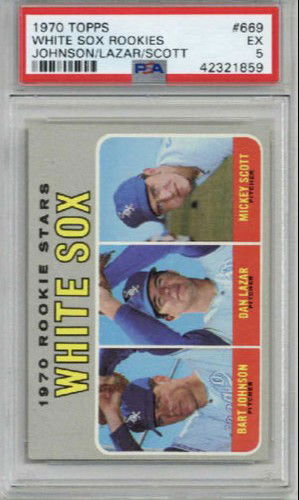 1970 TOPPS #669 CHICAGO WHITE SOX ROOKIES BASEBALL CARD PSA 5 CENTERED EXCELLENT