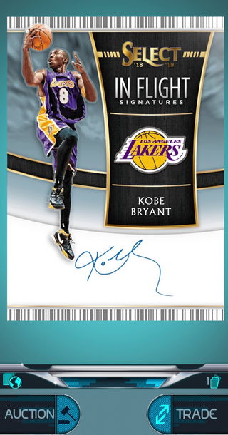 NBA Panini Dunk App Kobe Bryant Select In Flight Auto **DIGITAL CARD**must have NBA DUNK DIGITAL to download 