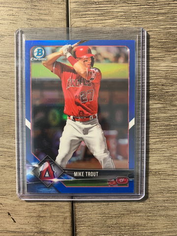 2018 Bowman Chrome Mike Trout Blue Refractor (48/150)