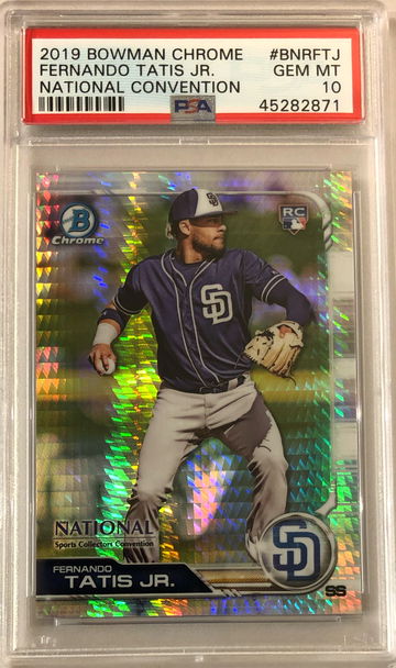 2019 Bowman Chrome Fernando Tatis Jr. National Convention Refractor SP RC PSA 10 GEM MINT
