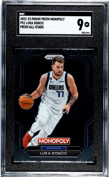 2022-23 Panini Prizm Monopoly #PS1 Luka Doncic Prizm All-Stars SGC 9