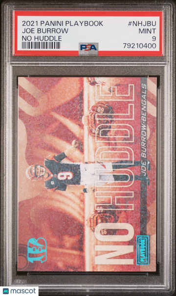 2021 Panini Playbook No Huddle Joe Burrow #NHJBU No Huddle PSA 9