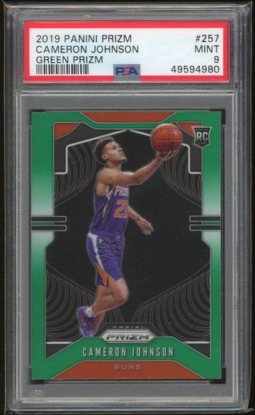 2019 Panini Prizm Cameron Johnson Green PSA 9