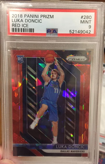 2018/19 Luka Doncic Red Ice Prizm Rookie PSA 9