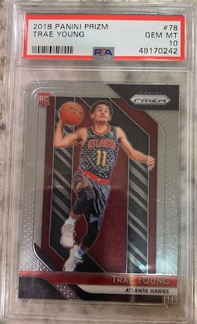 2018 Panini Prizm Trae Young Rookie Card #78 PSA 10 GEM MT