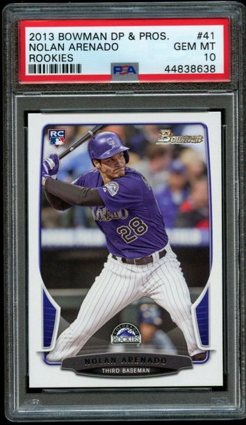 2013 Bowman Draft Nolan Arenado Rookie Draft Picks & Prospects PSA 10 Rockies RC 