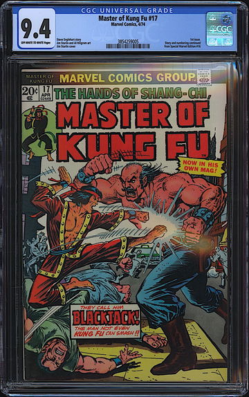 Master of Kung Fu #17 CGC 9.4 Marvel 1974 1st Black Jack Tarr
