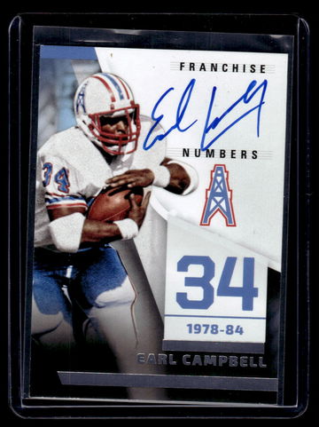 2022 Panini Illusions Earl Campbell Franchise Numbers Auto