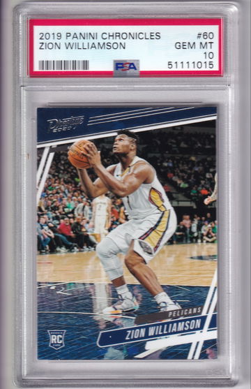 2019 Panini Chronicles Zion WIlliamson Prestige #60 PSA 10