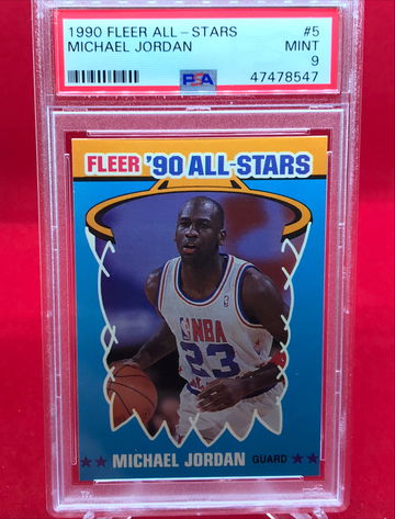 Michael Jordan 1990 Fleer All-Stars #5 PSA 9