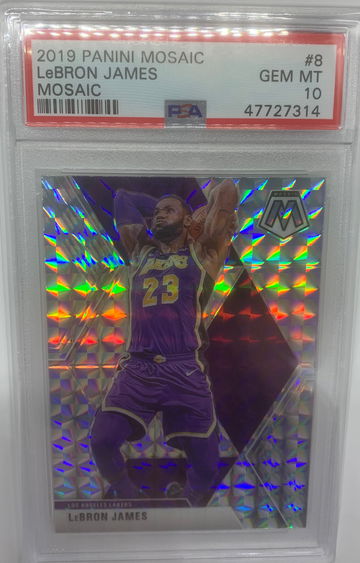 LeBron James 2019 Panini Mosaic Silver #8 PSA 10