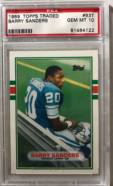 1989 Barry sanders Topps RC psa 10