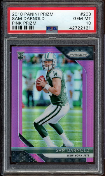 2018 Prizm Silver Pink Sam Darnold Psa 10 Rookie RC Jets