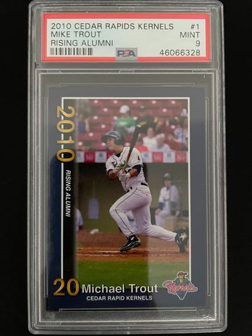 2010 Cedar Rapids Rising Alumni Mike Trout #1 PSA 9