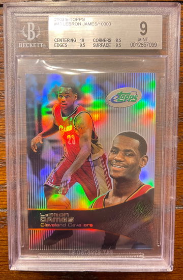 2003 E-Topps Lebron RC  /10000 BGS 9 