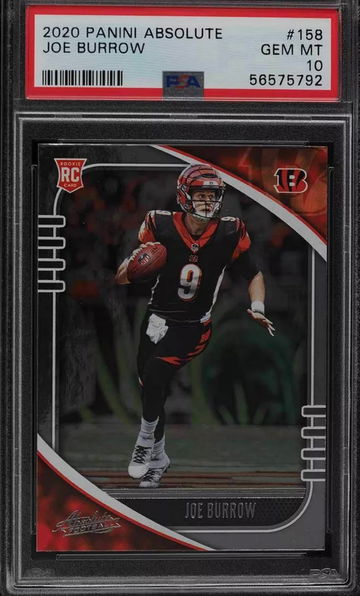 2020 Absolute Football Joe Burrow ROOKIE RC #158 PSA 10 GEM MINT