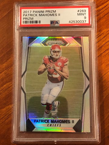 2017 Panini Prizm Patrick Mahomes PSA 9
