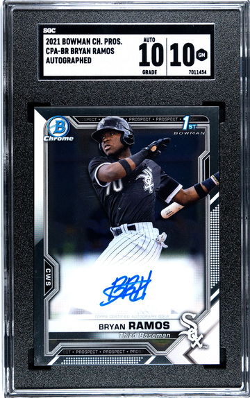 2021 Bowman Chrome Prospects Bryan Ramos 1st Bowman Auto SGC 10/10!