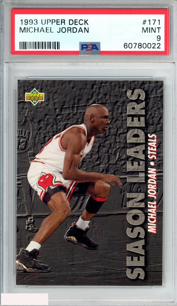 1993 UPPER DECK MICHAEL JORDAN #171 CHICAGO BULLS HOF PSA 9 MINT