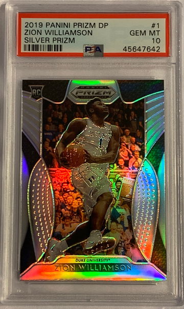 2019 Prizm Draft Picks Zion Williamson Silver #1 PSA 10