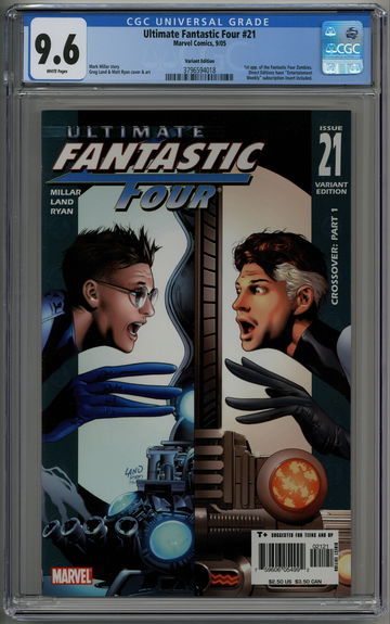 Ultimate Fantastic Four 21 CGC 9.6 Greg Land variant cover 1st F.F. Zombies